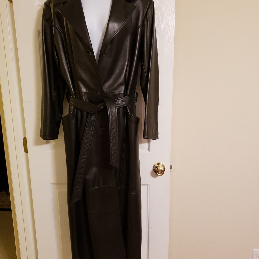 Trench Style - Genuine Lamb Skin Leather